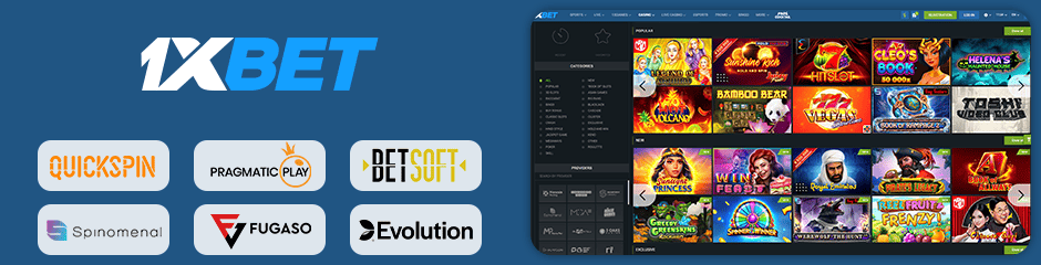 1xBet Casino games and software