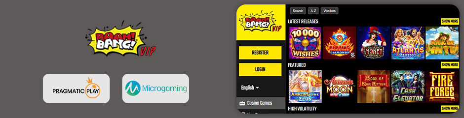 BoomBang VIP Casino games and software