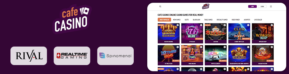 cafe casino games and software
