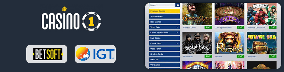 Casino1 Club games and software