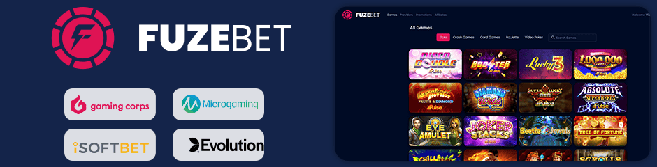 Fuzebet Casino games and software