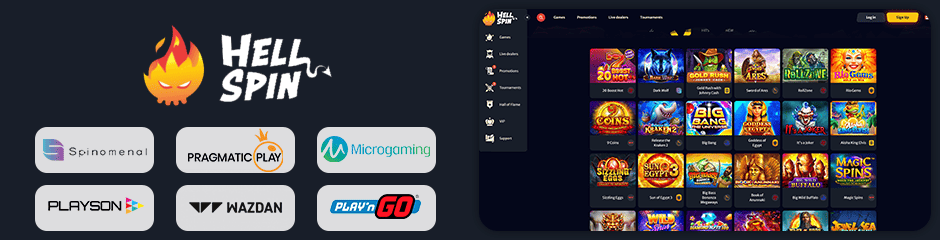 HellSpin Casino games and software