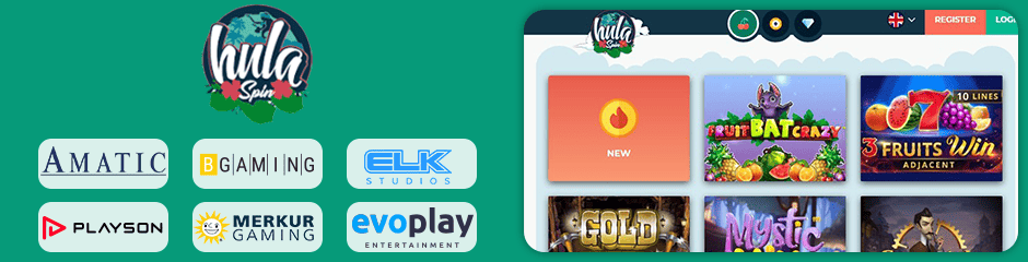 Hulaspin Casino games and software