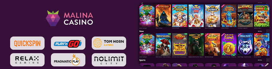 malina casino games and software