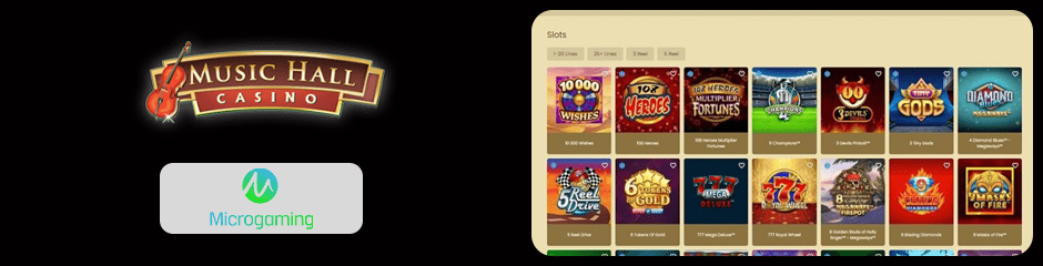 music hall casino games and software