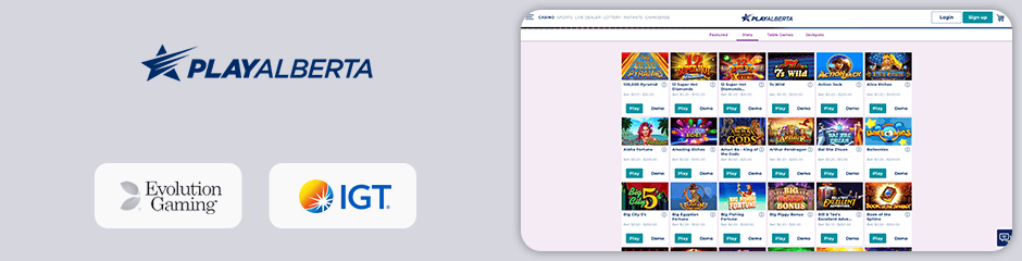 casinos play alberta games and software