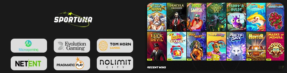 sportuna casino games and software