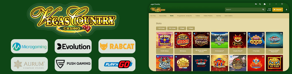 Vegas Country Casino games and software