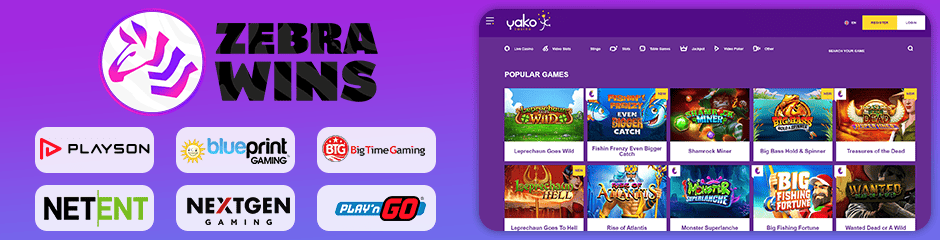 Zebra Wins Casino games and software