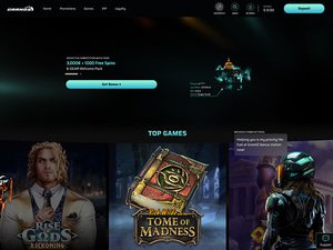 Grandz Casino website screenshot