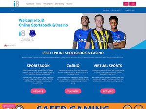 i8 Casino website screenshot