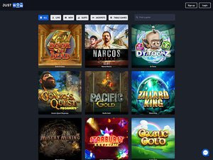 JustWOW Casino software screenshot