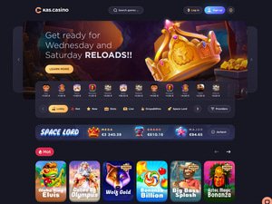 Kas Casino website screenshot