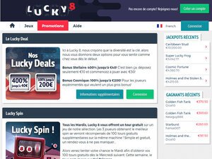 Casino Lucky8 cashier screenshot