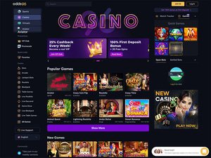 Odds96 Casino website screenshot