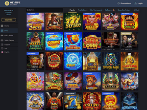 Olympe Casino software screenshot