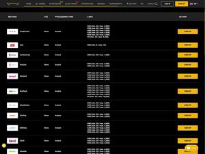 Olympia Casino cashier screenshot