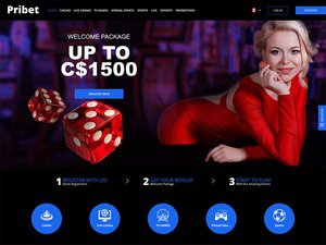 PriBet Casino website screenshot