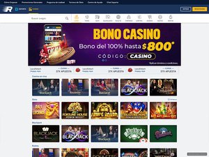 RushBet Casino software screenshot