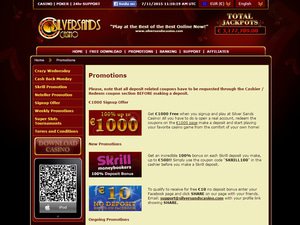 Silver Sands Casino software screenshot