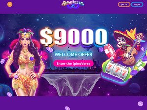 Spinoverse Casino website screenshot