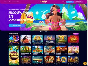 Tahiti Casino website screenshot