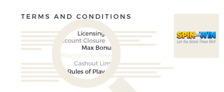 Spin And Win Casino top 10 terms and conditions