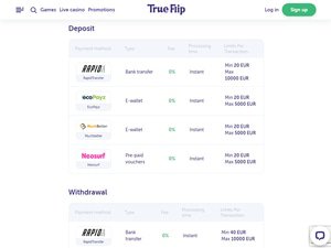 TrueFlip cashier screenshot