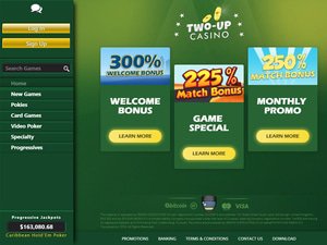 Two Up Casino software screenshot