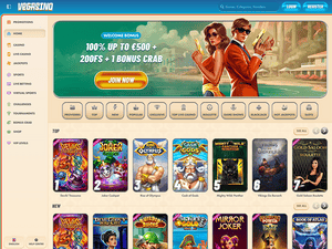 Vegasino Casino website screenshot