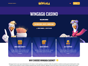 Wingaga website screenshot